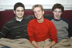 Facebook creator Mark Zuckerberg '06 (right) credits his roommates, Dustin A. Moskovitz '06 and Christopher R. Hughes '06 (left and middle) as the site's social directors.Facebook creator Mark Zuckerberg '06 (right) credits his roommates, Dustin A. Moskovitz '06 and Christopher R. Hughes '06 (left and middle) as the site's social directors.